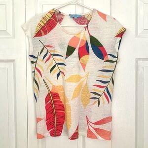 PENMANS Linen Blend Tropical Top Women’s Size Small